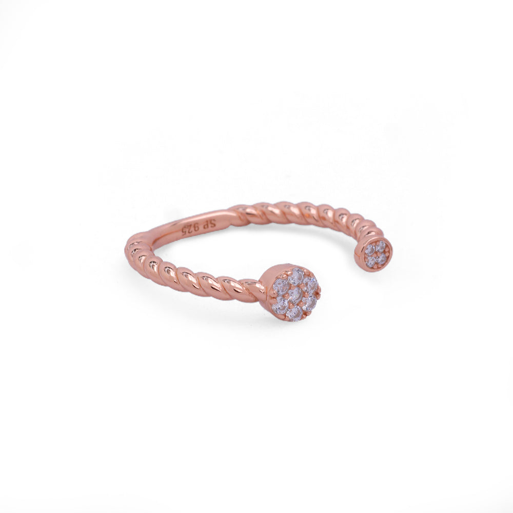 Rosy Twist Adjustable Ring