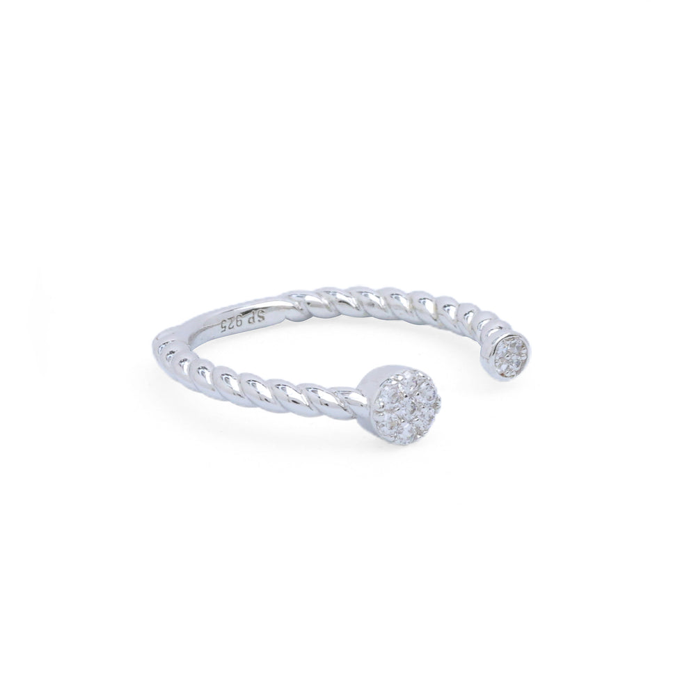 Twist of Sparkle Adjustable Ring