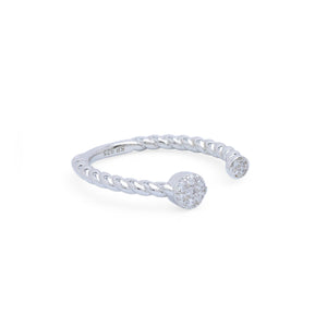 Twist of Sparkle Adjustable Ring