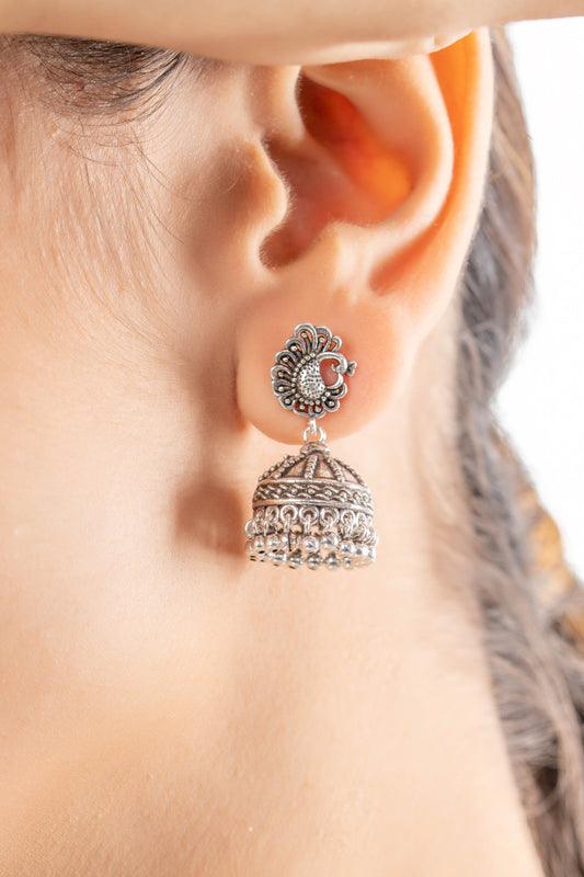 Sterling Swirls Jhumkas