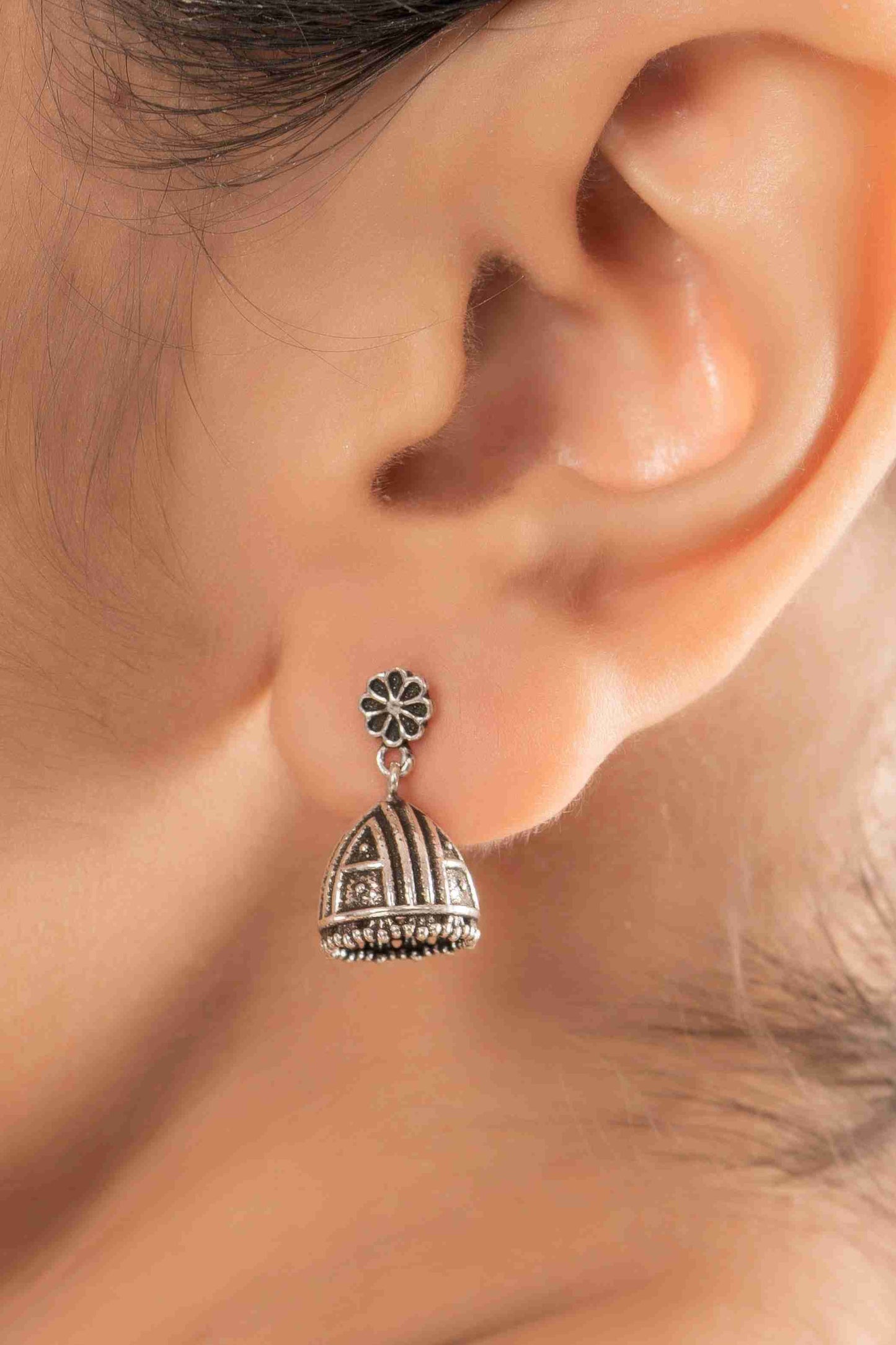 Mystic Bells: Sterling Silver Earrings with Intricate Detailing