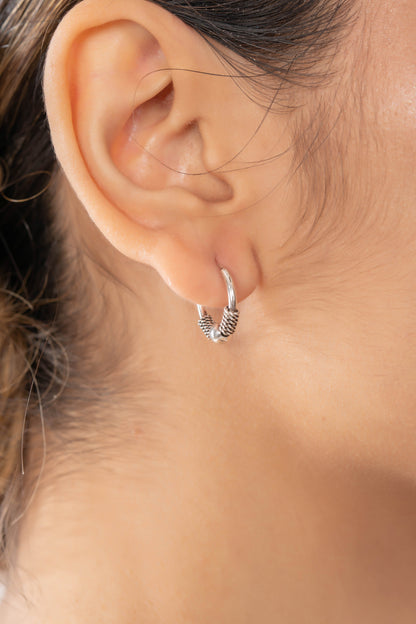 Timeless Tinkles: Silver Small Hoop Earring That Embody Grace