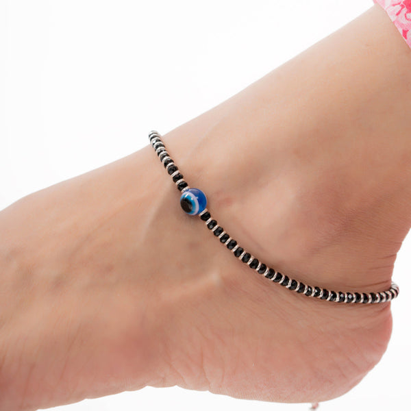 Evil Eye Silver Anklet