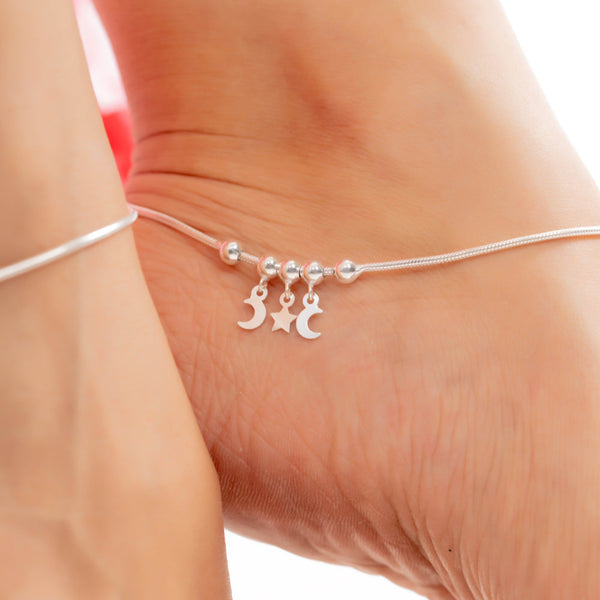 Minimalism with Stars Anklet