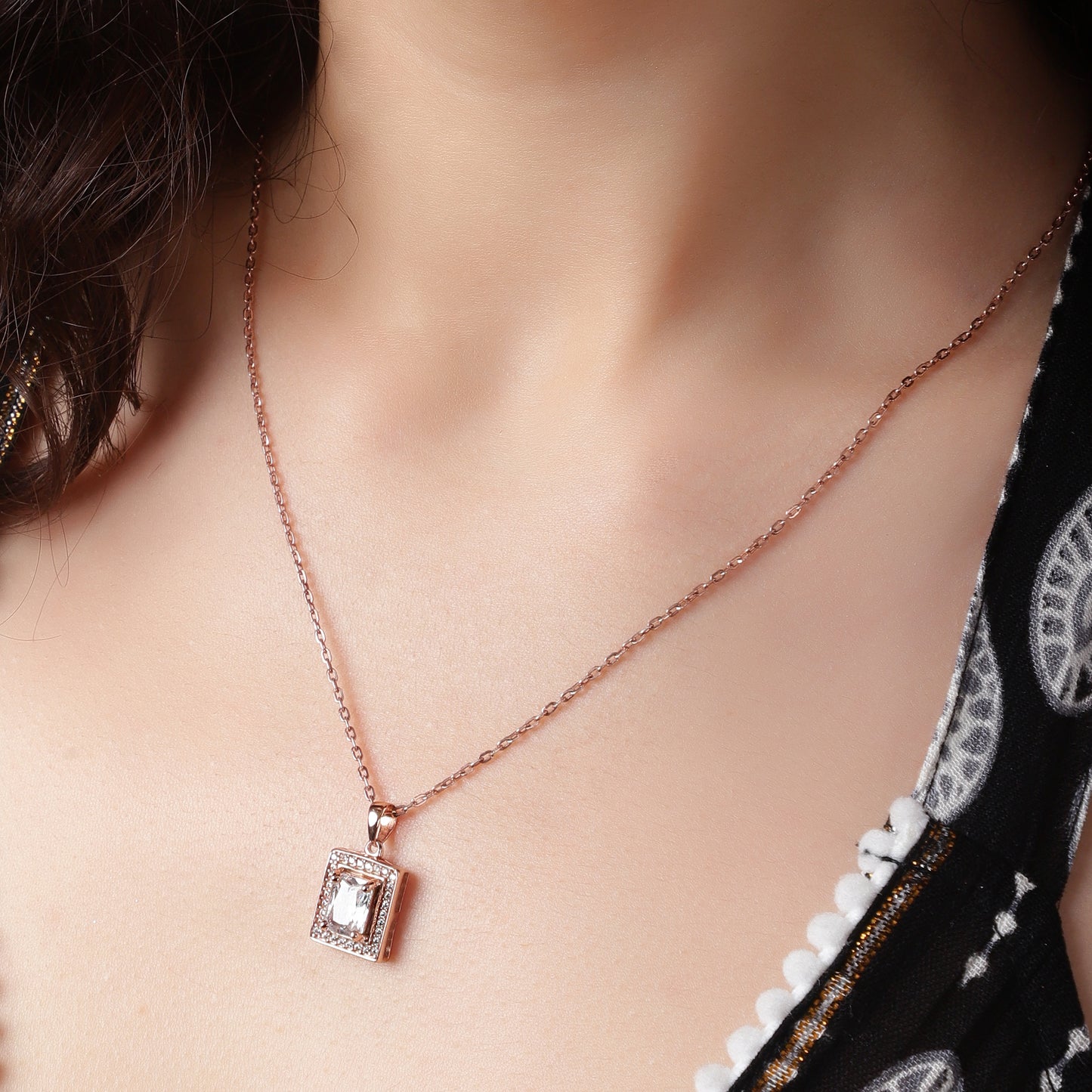 Radiate Sophistication - Sterling Silver Geometric Pendant Necklace