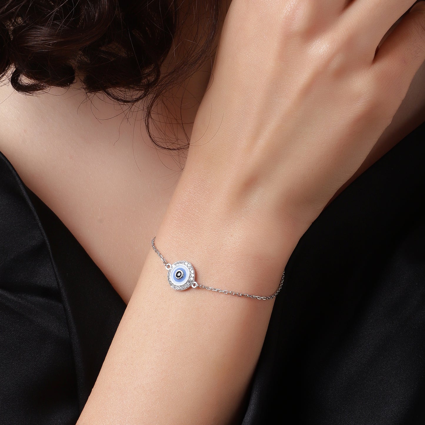 Guardian of Style: Dazzling Evil Eye Bracelet