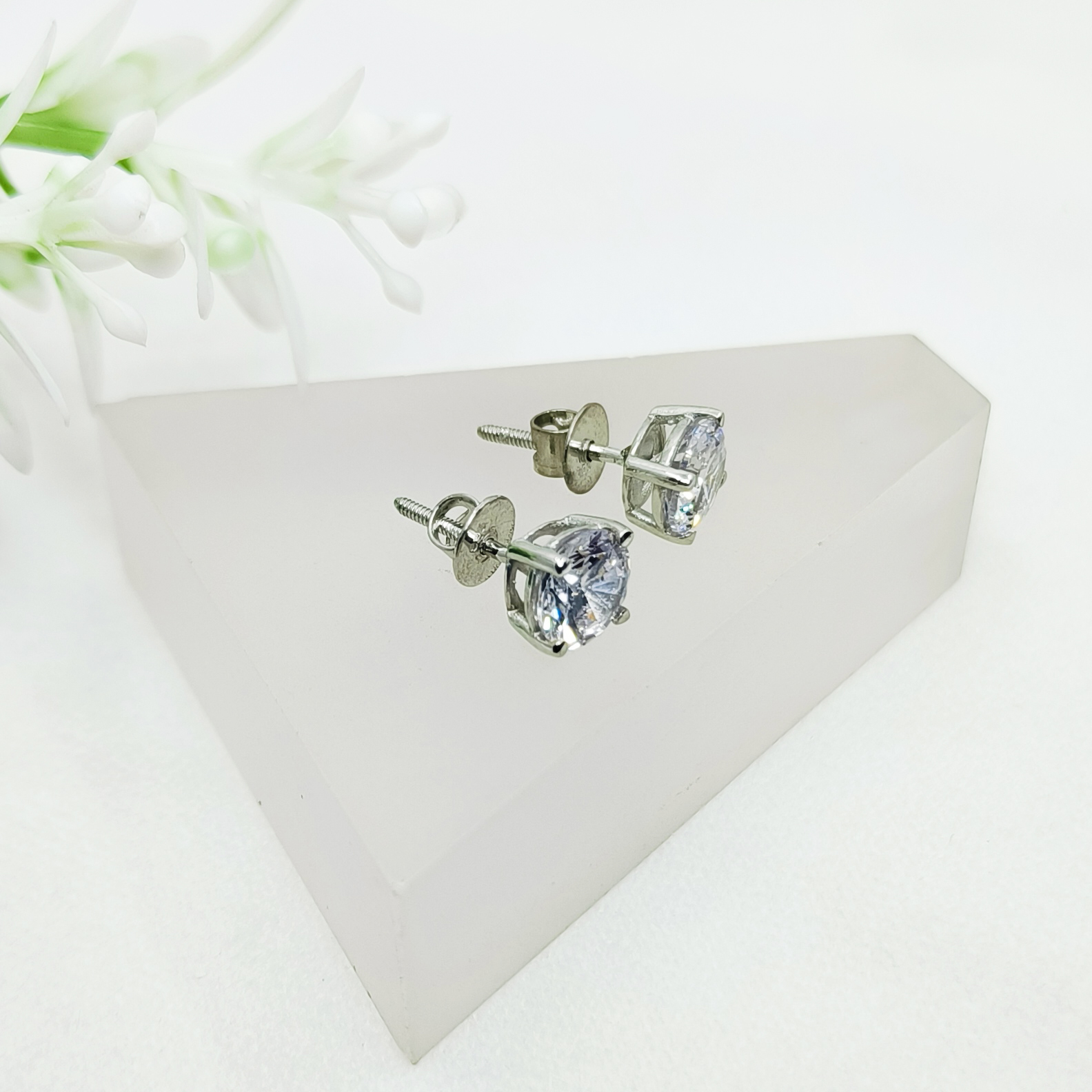 Cubic Zirconia Stud Earrings